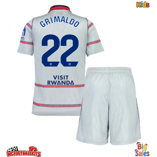 Atletico Madrid Alejandro Grimaldo #22 Replica Third Stadium Kit for Kids 2026-27 Short Sleeve (+ pants)